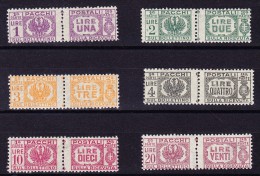 Italien 1946 Paketmarken Ohne Liktorenbüntel Mi.#60 Bis 65 ** - Paketmarken