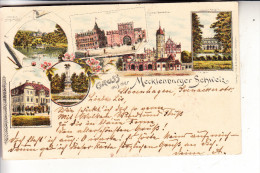 0-2040 MALCHIN, Lithographie 6-teilig, Schlösser Der Umgebung Mecklenburger Schweiz, 1897 - Neubrandenburg