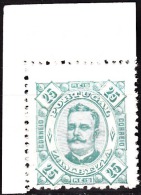 ZAMBÉZIA - 1893-94, D. Carlos I,  25 R.    D. 12 3/4  Pap. Porc.  (*) MNG  MUNDIFIL  Nº 6 - Sambesi (Zambezi)