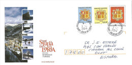 Paroisse De Sant Julia De Loria, Bel Entier Postal Posté à Sant Julia Adressé En Espagne, Tirage Limité - Enteros Postales & Prêts-à-poster