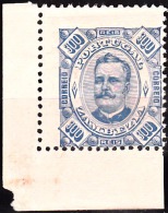 ZAMBÉZIA - 1893-94, D. Carlos I,  300 R.    D. 12 3/4   Pap. Porc.  (*) MNG  MUNDIFIL  Nº 13a - Zambèze