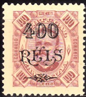 ZAMBÉZIA - 1903, D. Carlos I,  Com Sobretaxa.  400 R. S/ 100 R.   D. 11 3/4 X 12   Pap. Porc.  * MH  MUNDIFIL  Nº 40 - Sambesi (Zambezi)