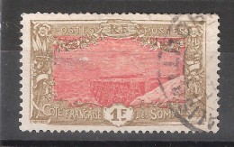 Cote Des Somalis, 1915, Pont Du Chemin De Fer à Holl Holli , Yvert N° 97,  1 F ,obl TB, - Gebraucht