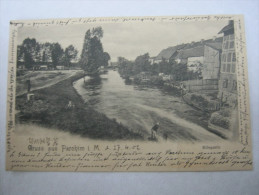 PARCHIM    , Schöne Karte 1902 , Knickspur - Parchim