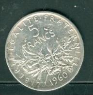 France Piece 5 Francs Argent , Silver , Année 1960 Tb. Pia9104 - 5 Francs