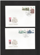 DDR- 17 2 1987   2 FDC 750° ANNIVERSARIO BERLINO - 1981-1990