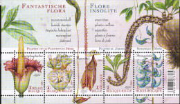 Belg. 2014 - COB N° 4393 à 4397 **  - Flore Insolite - Plantes Du Jardin Botanique De Meise 	(bloc 213) - Unused Stamps