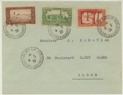 N°138+105+106  Sur Lettre  D'Alger (congrés Eucharistique Du 4-5-39 Pour Alger - Covers & Documents