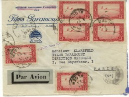 N°113Ax6 Sur Lettre (Films Paramount) D'Alger  Du 8-7-38 Pour Paris - Briefe U. Dokumente