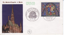 Fdc France, Yvert 1492, Sainte Chapelle à Paris 1966 - Abdijen En Kloosters