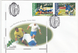 8411- RUGBY, FRANCE'07 WORLD CUP, COVER FDC, 2007, ROMANIA - Rugby