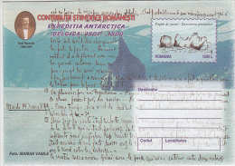 8572- BELGICA ANTARCTIC EXHIBITION, EMIL RACOVITA, COVER STATIONERY, 1999, ROMANIA - Antarctische Expedities
