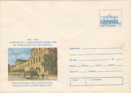 8594- TRAM, TRAMWAY, PIPPER LIEGE TRAMWAY, COVER STATIONERY, 1994, ROMANIA - Tramways