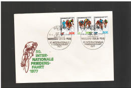 Ddr -germania Est - 1977 Fdc  CORSA CICLISTICA  PRAGA - BERLINO - VARSAVIA - 1971-1980