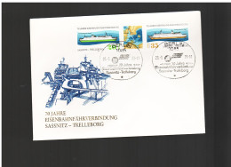 Ddr- Germania Est - 1979 Fdc  70 JAHRE EISENBAHNFAHRVERBINDUNG  SASSNITZ-TRELLENBORG - 1971-1980