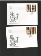 DDR - 7 2 1984 2 FDC POSTMEILENSAULEN - 1981-1990