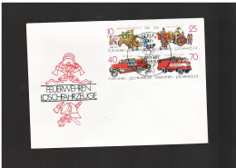 DDR - 16 6 1987  FDC VIERERBLOCK  VIGILI DEL FUOCO - 1981-1990