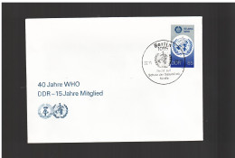 DDR - 22 11 1988 FDC 40° ANNIVERSARIO WHO - WHO