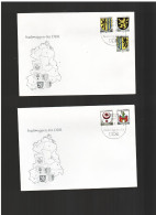 DDR - 21 2 1984 2 FDC STADTWAPPEN - 1981-1990