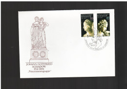 DDR - 16 5 1989 FDC 225. GEBURSTAG VON J.G. SCHADOW - 1981-1990