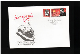 DDR - 23 4 1985 FDC 100° NASCITA EGON E. KISCH - 1981-1990