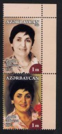 AZERBAIDJAN AZERBAIJAN 2008, ZAFIRA ALIEVA, 2 Valeurs Se-tenant En Hauteur, Neufs / Mint. R1868b - Azerbaïdjan