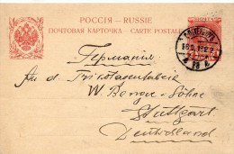 RUSSIE ENTIER POSTAL POUR L'ALLEMAGNE 1913 - Stamped Stationery