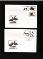 DDR - 25 6 1985 2 FDC VOM AUSSTERBEN BEDROHTE TIERE (TIERPARK BERLIN) - 1981-1990