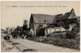 Cpa " GRENAY - La Route Des Brebis - L'Eglise " RARE - Lievin