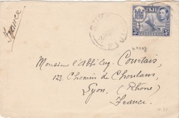 1938. FIJI. FRONT. COVER. LETTRE. TO FRANCE / 2935 - Fiji (...-1970)