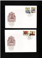 DDR - 22 2 1983 2 FDC HISTORICHE RATHAUSER - 1981-1990