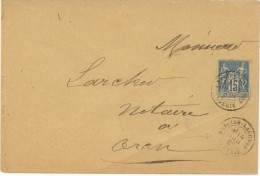 N°90 Sur Lettre De Mercier-Lacombe Du 14-6-1899 Pour Oran - Briefe U. Dokumente