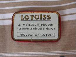 Boite Bonbons à L Extrait De Réglisse Pur  Lotoiss Rchefort Couvercle à Charnière - Scatole