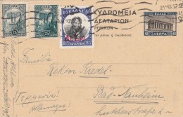 Atene To Alemagna Intero Postale 1932 - Briefe U. Dokumente