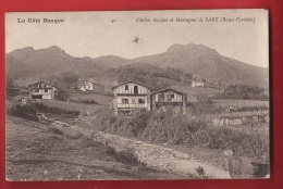 POG-08 SARE, Chalets Basques Et Montagnes. Circulé En 1914, Sans Timbre - Sare