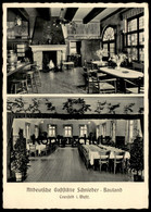 ALTE POSTKARTE ALTDEUTSCHE GASTSTÄTTE SCHNIEDER - BAULAND COESFELD SPEZIALITÄT SCHINKEN Saal Kamin AK Postcard Cpa - Coesfeld