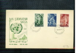 Jugoslawien / Yugoslavia / Yougoslavie 1953 UN Michel 714-716 FDC - Cartas & Documentos