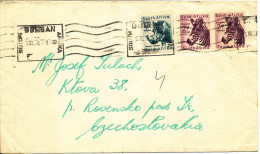 South Africa Cover Sent To Czechoslovakia Durban 9-3-1958 Topic Stamps - Storia Postale