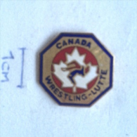 Badge / Pin ZN001002 - Wrestling Canada Lutte - Lotta