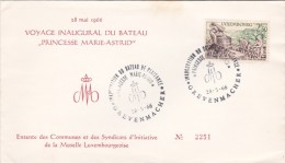 Luxembourg 1966 Inaugural Voyage Of Princess Marie-Astrid Ship Souvenir Cover - Brieven En Documenten