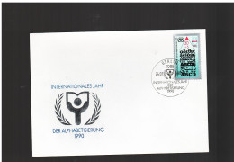 DDR - 24 7 1990 FDC INTERNATIONALES JAHR DER ALPHABETISIERUNG - 1981-1990