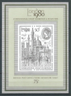 1980 GRAN BRETAGNA FOGLIETTO LONDON 80 MNH ** - ED - Blocks & Miniature Sheets