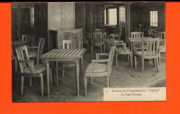 Bâteau -¨Paquebot - Intérieur Du Transatlantique "Paris" - Le Café Terrasse - Steamers