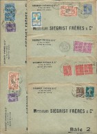 1928/31 - SEMEUSE + MERSON - 6 ENVELOPPES COMMERCIALES De STE SIEGRIST ANNEXE De ST ETIENNE (LOIRE) Pour BALE (SUISSE) - Briefe U. Dokumente