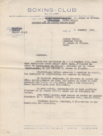 1956 - Boxing-Club Du 6ème Arrondissement Au 5 Rue Gozlin à Paris 6ème - FRANCO DE PORT - Sport & Tourismus