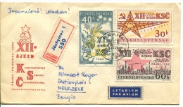 1962 REGISTERED Letter From Jàchymov To Belgium (Merelbeke) _ Very Nice SEE SCAN ! - Covers & Documents