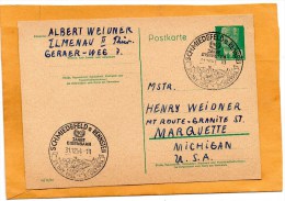 DDR 1954 Card Mailed - Postkarten - Gebraucht