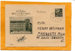 DDR 1954 Card Mailed - Postkarten - Gebraucht