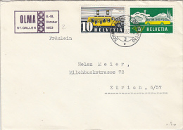 BUSS, STAMPS ON COVER, 1953, SWITZERLAND - Bus