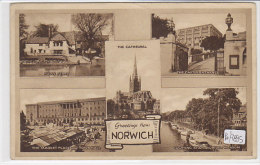 PO7885# REGNO UNITO - NORWICH - PULLS FERRY - MARKET PLACE - YACHTING STATION  VG 1954 - Norwich